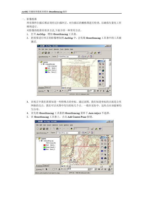 ArcGIS的栅格图像配准