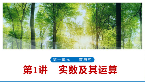 浙江省2020届中考一轮复习浙教版数学课件：第1讲 实数及其运算(共39张PPT)