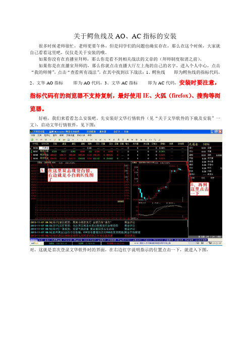 鳄鱼线及相关指标安装