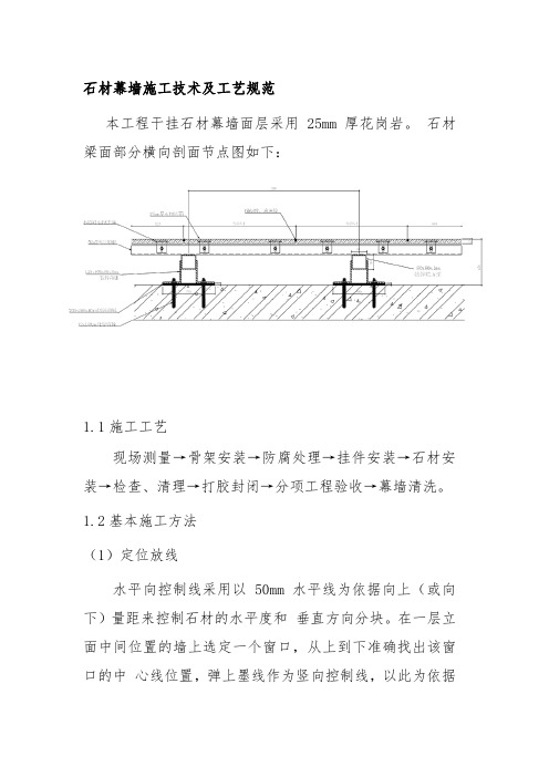 石材幕墙施工技术及工艺规范