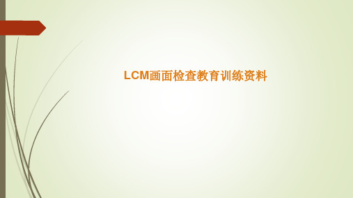 LCM画面检查教育训练资料