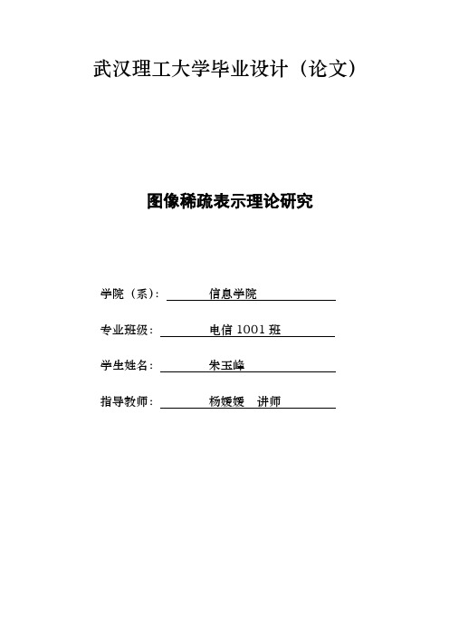 图像稀疏表示理论研究