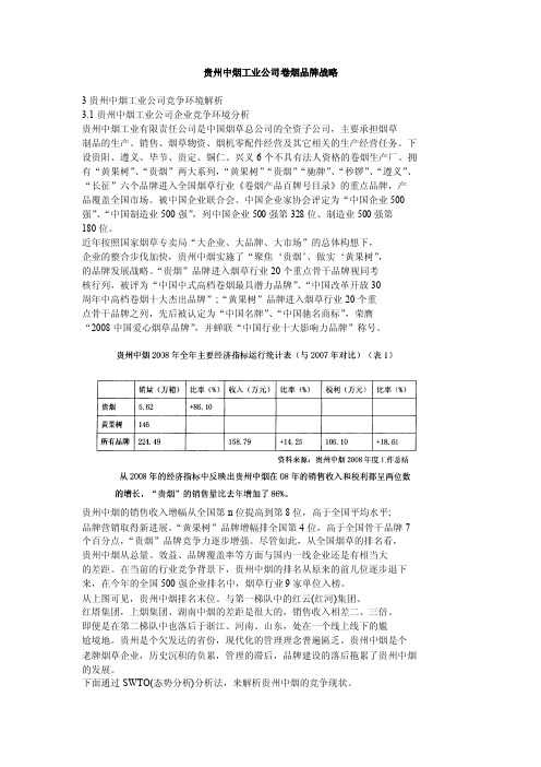 贵州中烟工业公司卷烟品牌战略