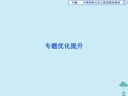 高中历史专题1中国传统文化主流思想的演变5专题优化提升课件人民版必修3