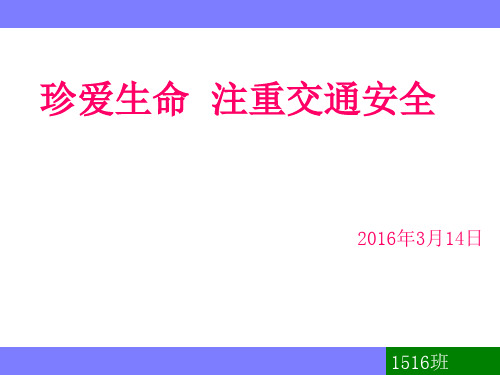 珍爱生命注重交通安全ppt课件