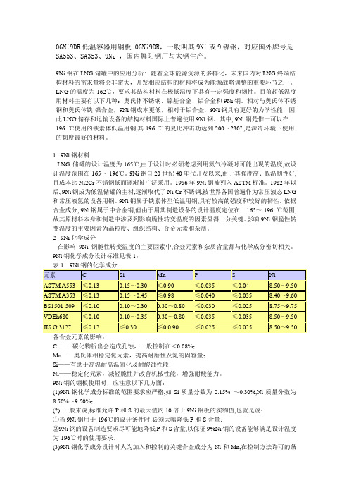 06Ni9DR舞钢技术工艺参数