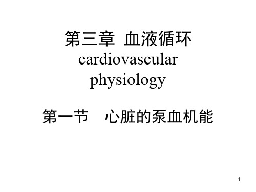 心脏泵血功能ppt课件