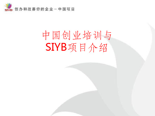 SYB创业培训全课件(ppt)