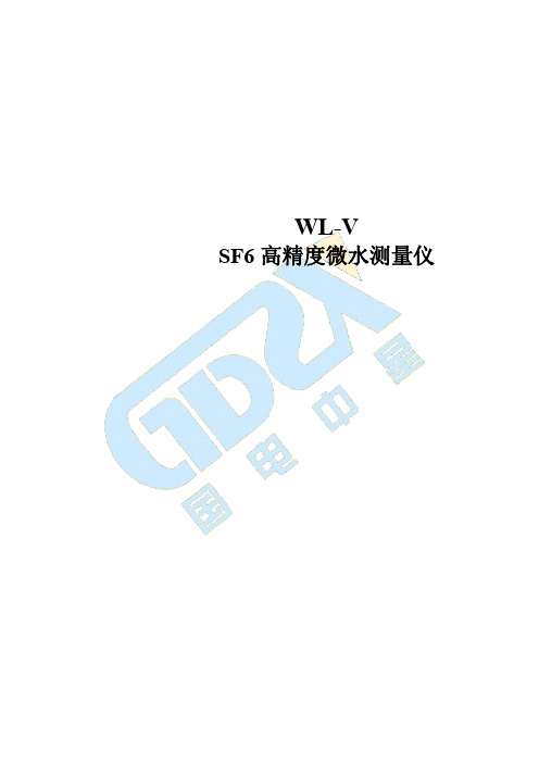 WL-V SF6 高精度微水测量仪说明书