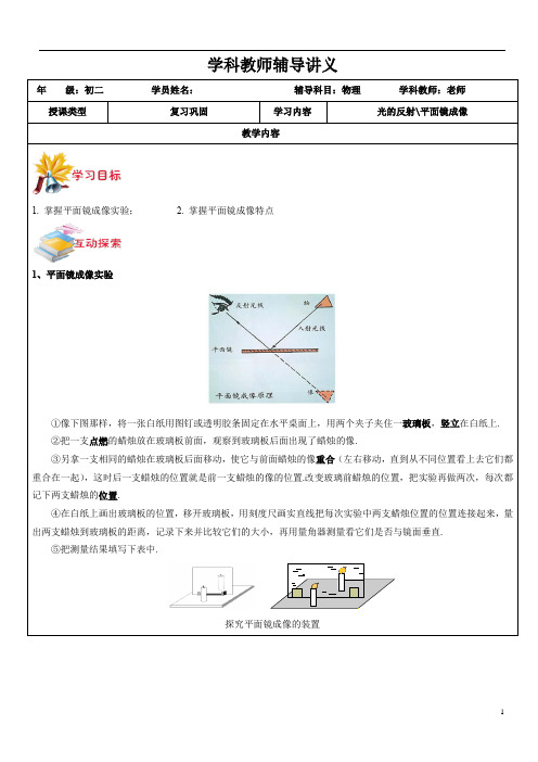 平面镜成像专题讲义