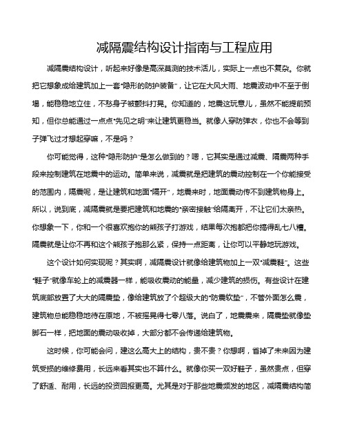 减隔震结构设计指南与工程应用