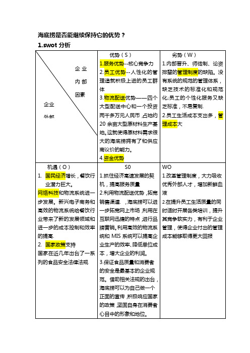 海底捞能否保持优势