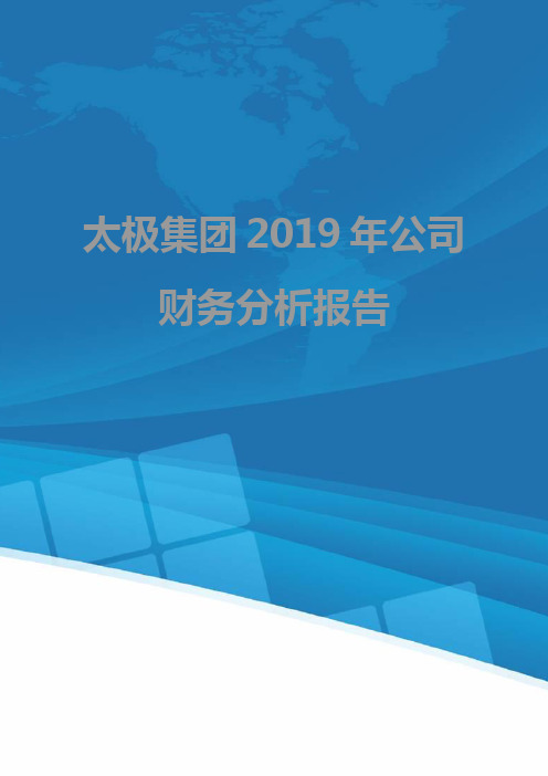 太极集团2019年公司财务分析报告