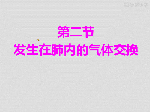 人教版生物七下第四单元第三章第二节发生在肺内的气体交换(19张幻灯片)