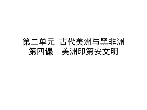 高一历史美洲印第安文明1