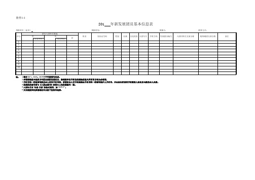 201年新发展团员基本信息表