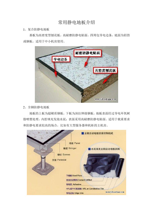 常用静电地板介绍
