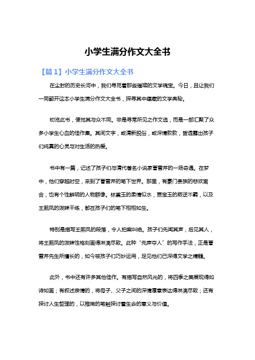 小学生满分作文大全书