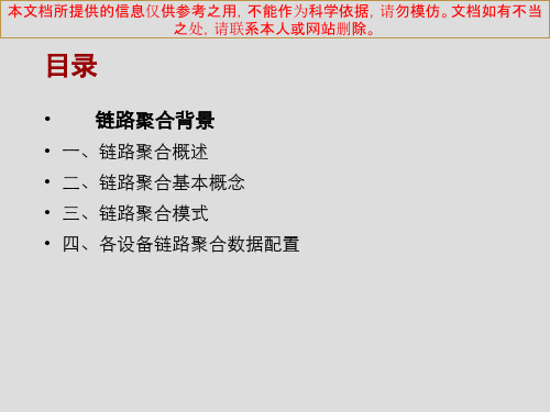 华为数通产品链路聚合介绍专业知识讲座