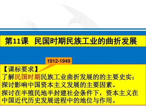 岳麓版高中历史必修二第11课《民国时期民族工业的初步发展》精品课件(共32张PPT)