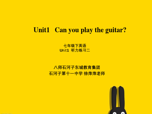 Can you play the guitar 听力训练 完整PPT课件