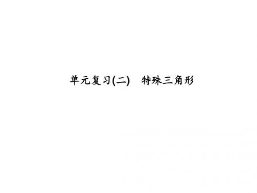 最新(浙教版)八年级数学上册：单元复习(二) 特殊三角形 (共16张PPT)