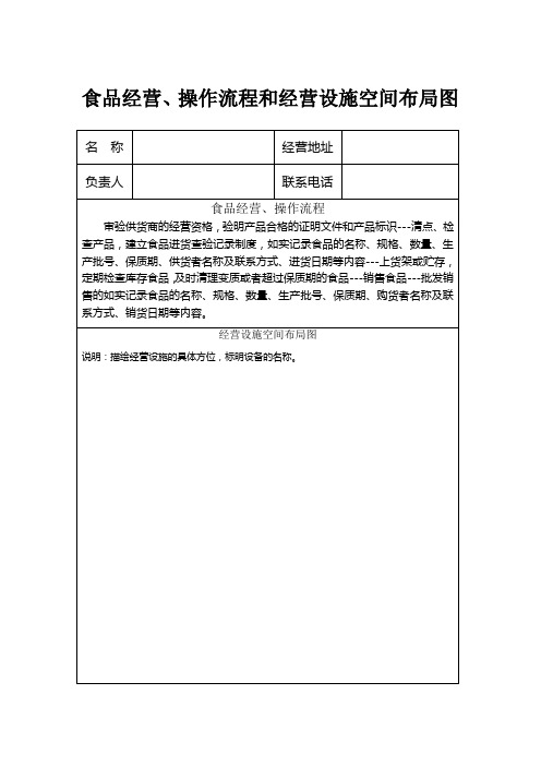 食品经营操作流程图