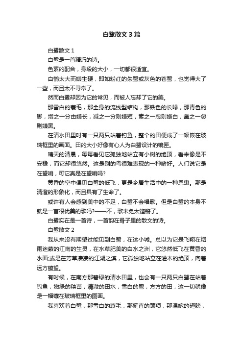 白鹭散文3篇