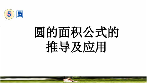 人教版六年级数学上册第五单元《圆的面积公式的推导及应用》教学课件