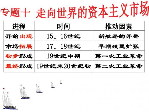 专题10走向世界的资本主义市场