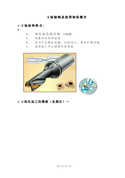 U钻结构及应用知识简介1