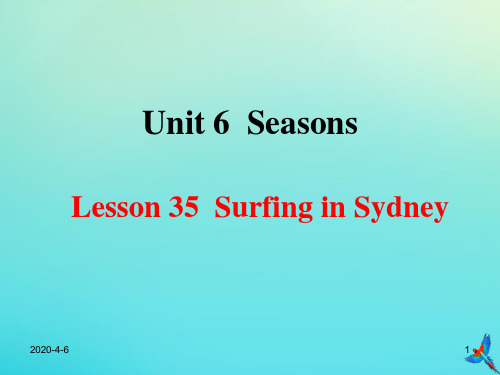 七年级英语Unit6SeasonsLesson35SurfinginSydney参考课件2020春编沪教版