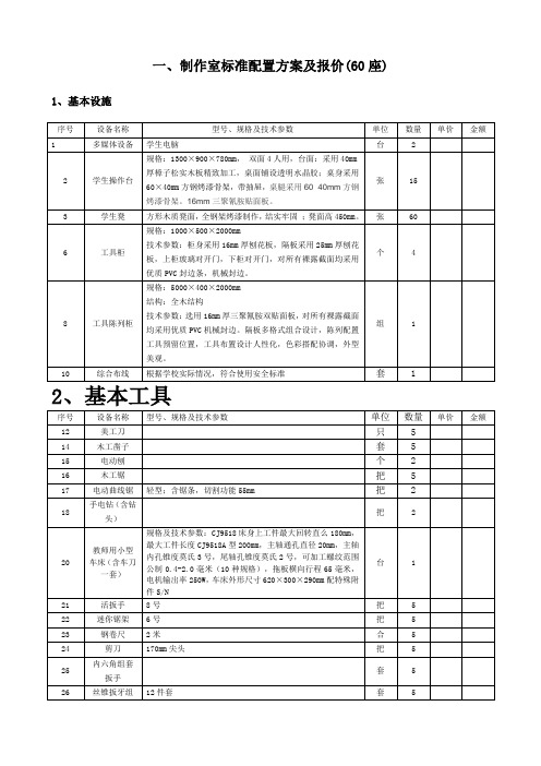 通用技术实验室简易方案(56座)