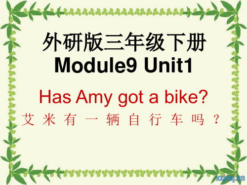 外研三年级下册Module9Unit2 Has Amy got a  bike