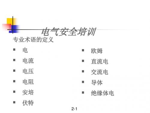 基本电气安全培训课程(共31张PPT)