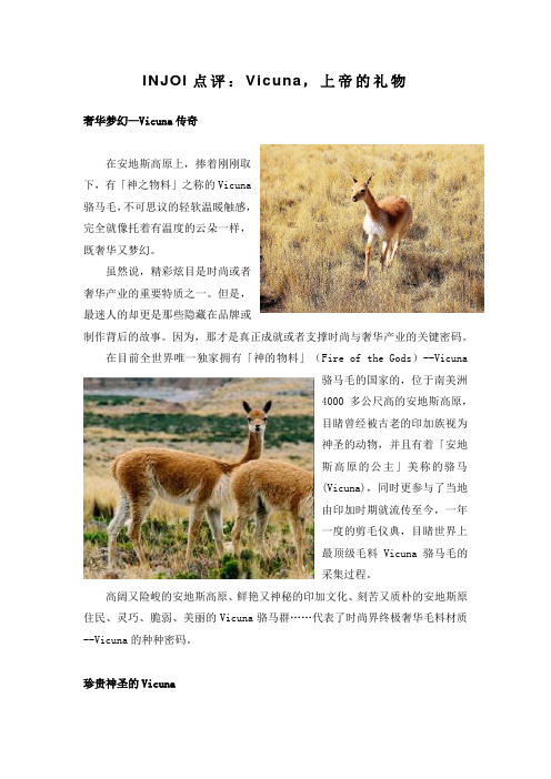 INJOI点评：Vicuna,上帝的礼物