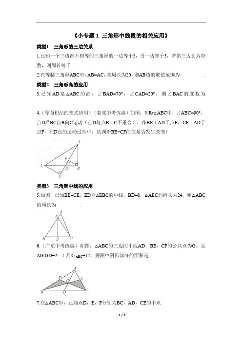 知识专题1_三角形中线段的相关应用