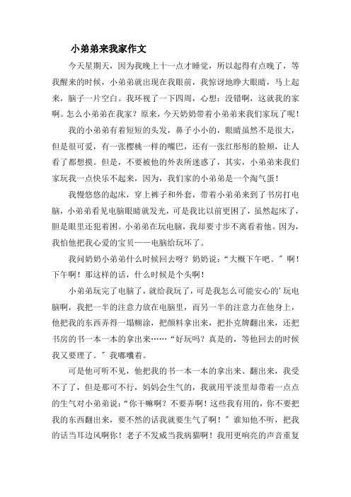 小弟弟来我家作文精选