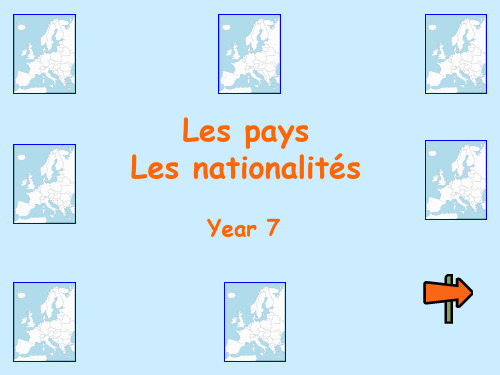 Les pays Les nationalités 法语词汇-国家篇