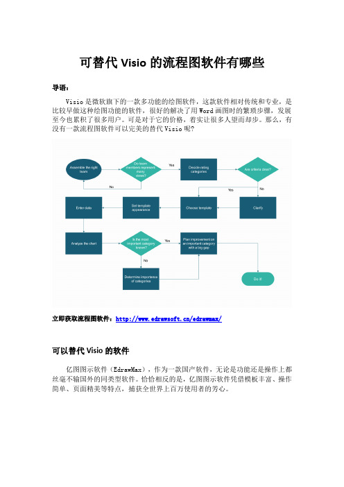 可替代Visio的流程图软件有哪些