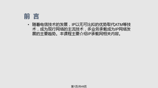 选修课程IP承载网介绍PPT课件