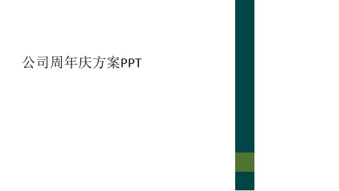 公司周年庆方案PPT