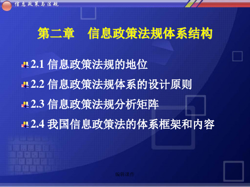 信息政策与法规第2章信息政策法规体系结构