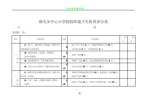 学校环境卫生检查表