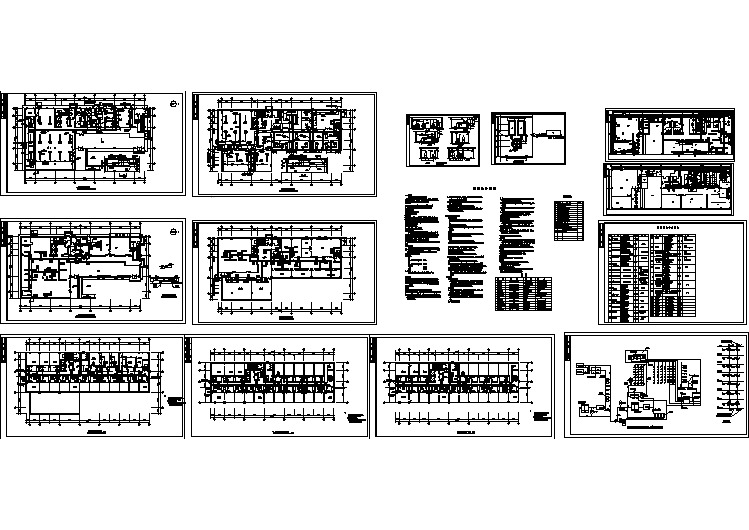某7层综合楼全套空调设计施工CAD图