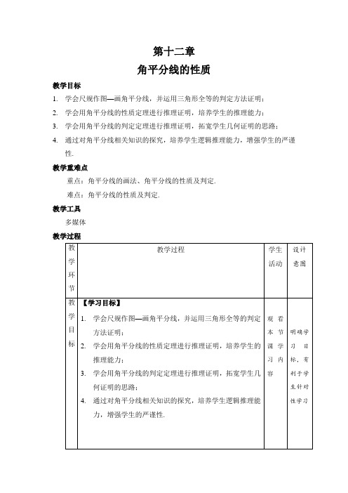 《角的平分线的性质》精品教学方案