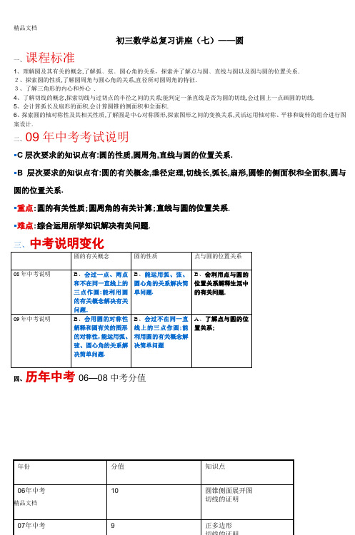 初三数学总复习讲座(七)圆_8教学提纲