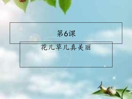 人教版一年级道德与法治下册第六课花儿草儿真美丽课件正式版.ppt