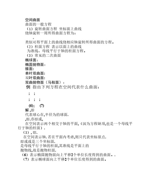 空间曲面