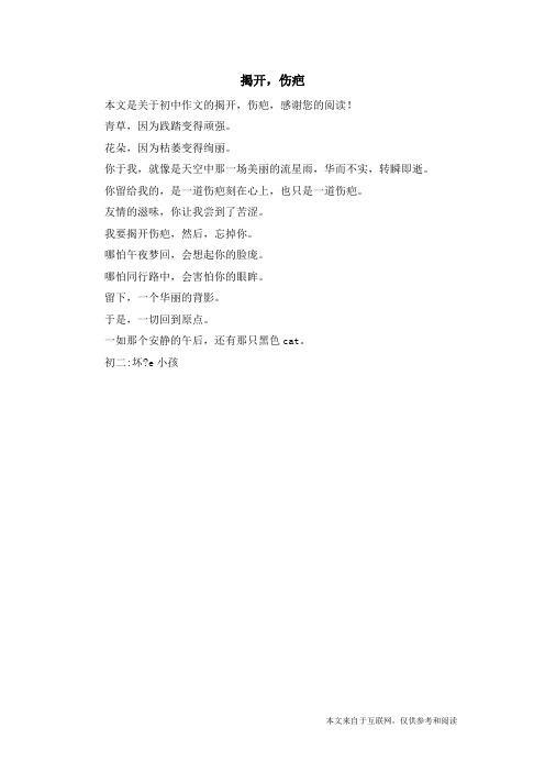 揭开,伤疤_初中作文